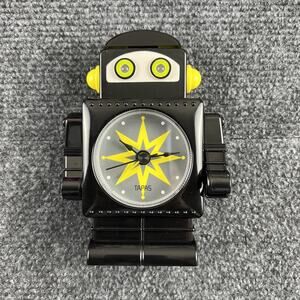 TAPAS Robot Alarm Clock - Black & Yellow - Tested & Works - AAA